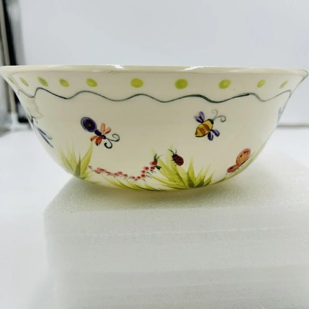 Hand Painted Art Pottery 8.25” x 3